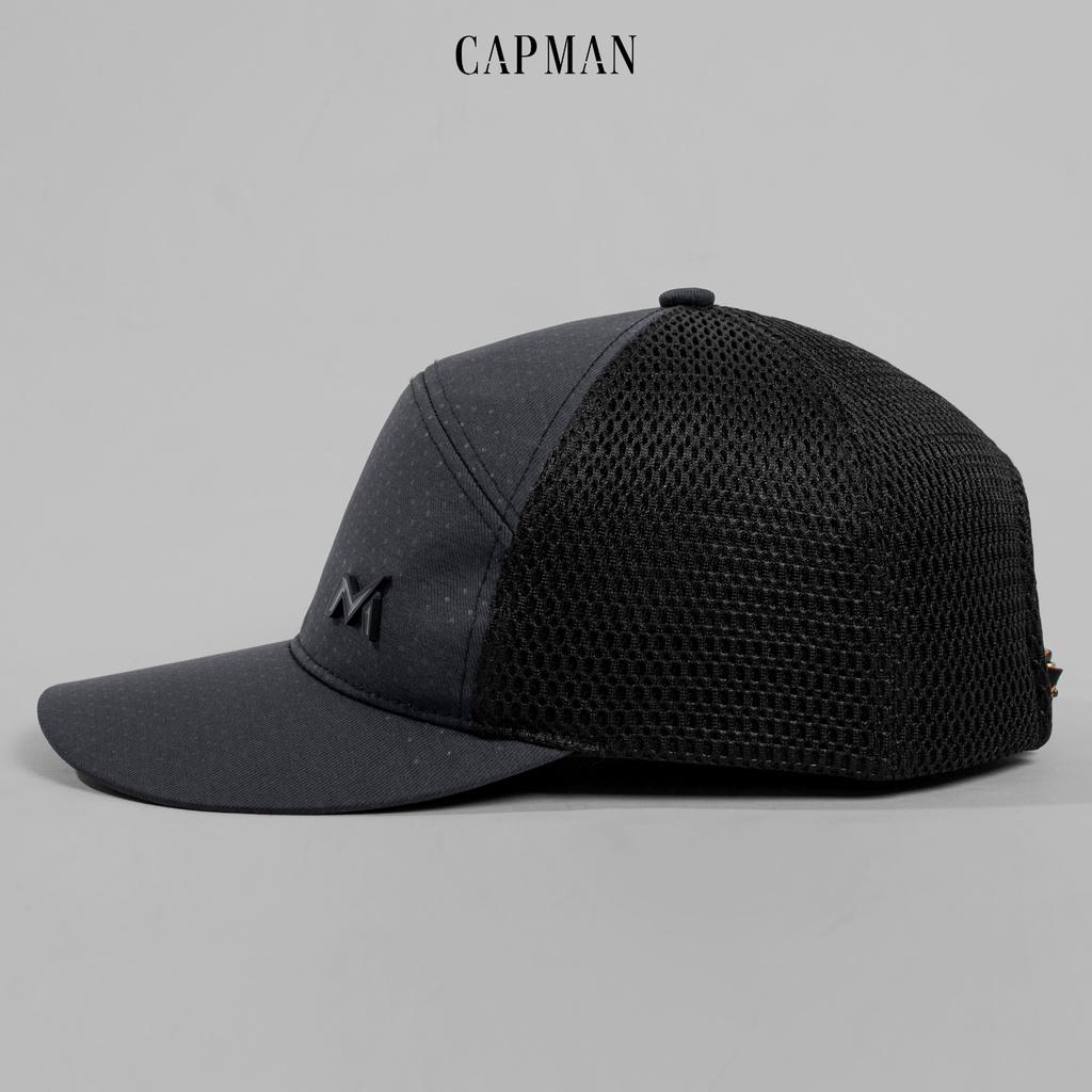 Mũ snapback CAPMAN phong cách hiphop CM44 họa tiết chấm bi màu đen