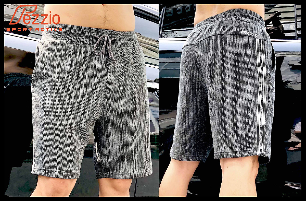 Quần short thể thao nam chất thun 100% cotton kiểu dáng trẻ trung trên gối thương hiệu Fezzio