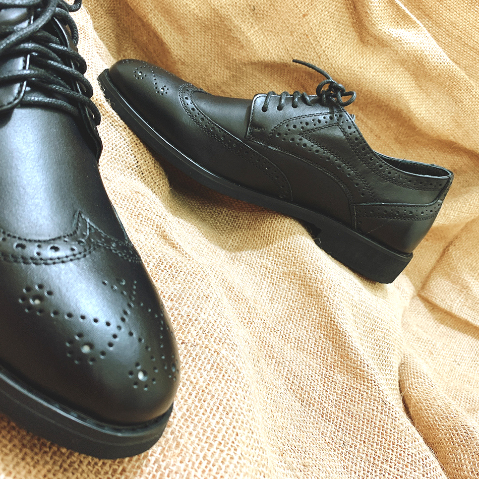 Giày tây công sở nam da bò derby wingtip