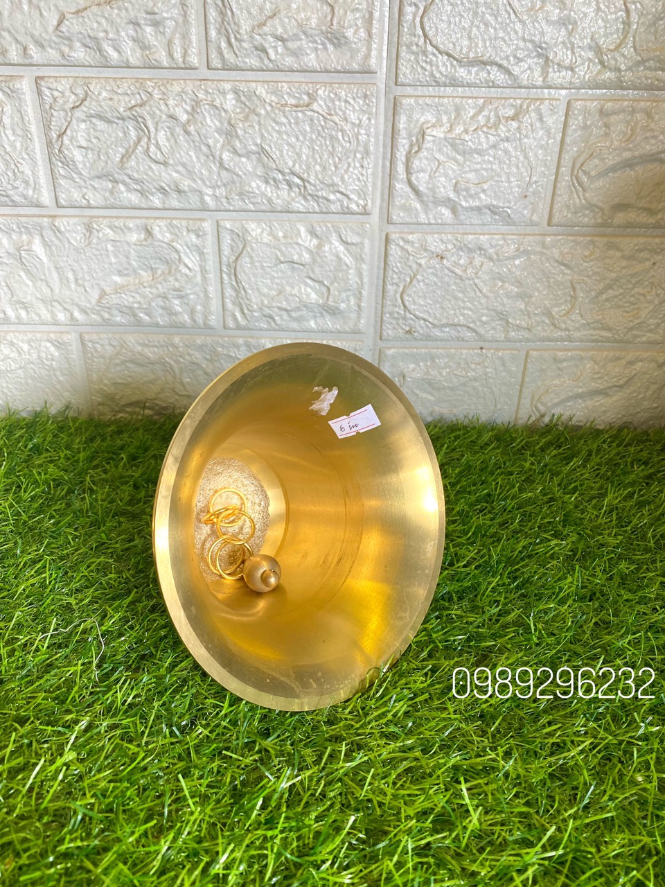 Chuông Lắc đồng vàng 6in - Chuông lắc 14,5cm