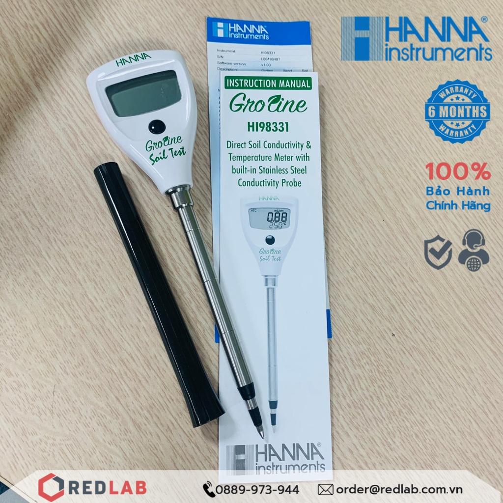 Bút đo độ dẫn điện EC trực tiếp trong đất và nước Hanna HI98331, bảo hành 6 tháng