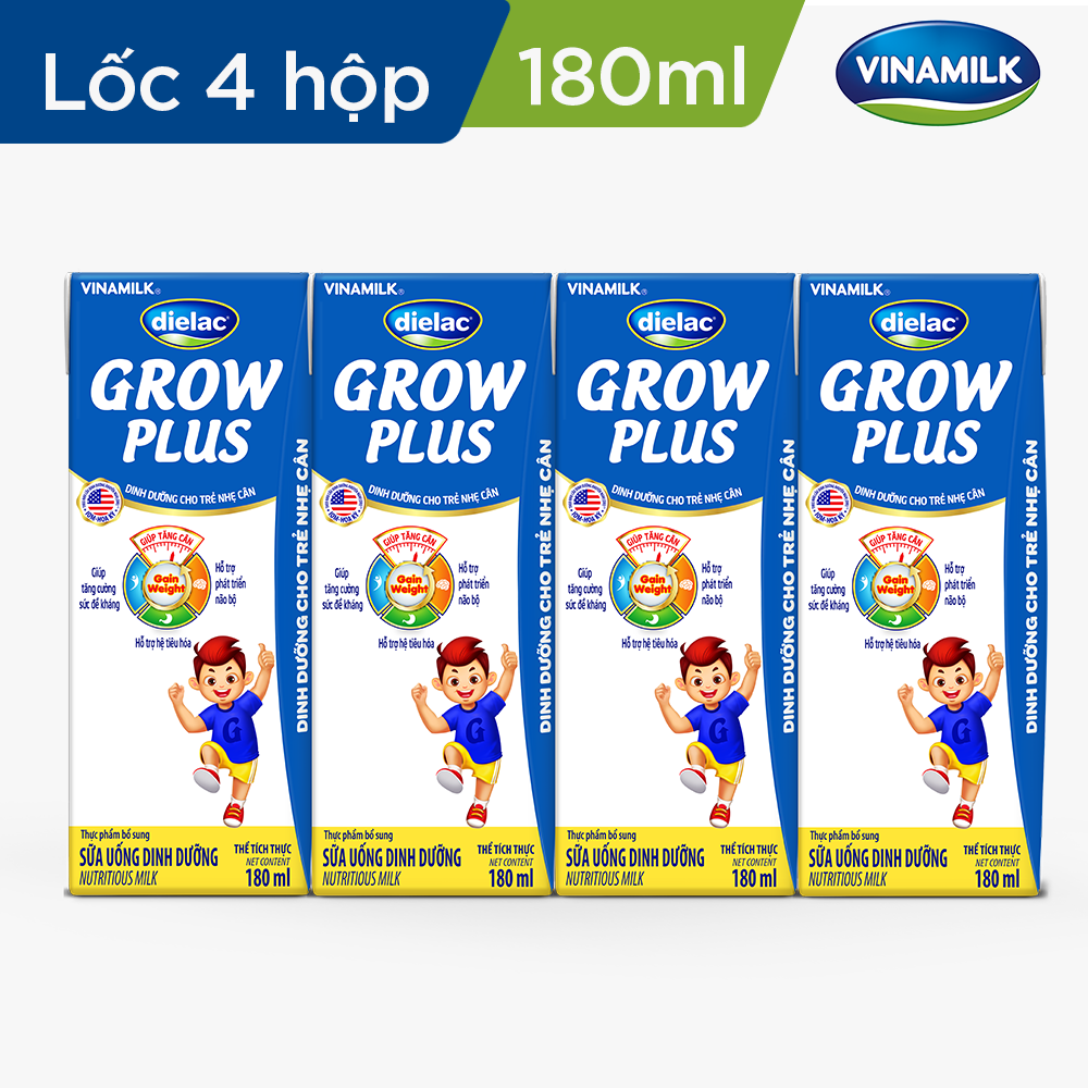 THÙNG 48 HỘP SỮA BỘT PHA SẴN DIELAC GROW PLUS 180ML