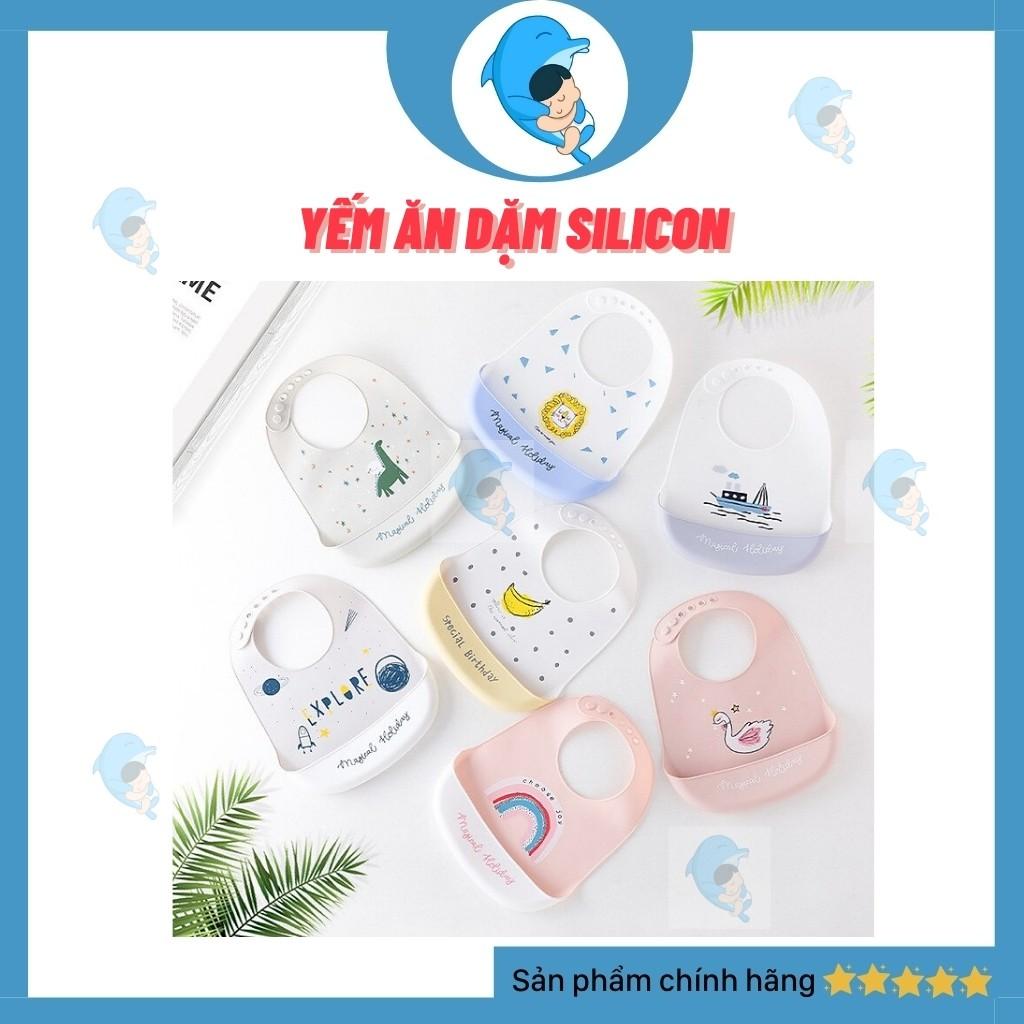 Yếm Ăn Dặm Silicon Cho Bé Ăn Dặm Kiểu Nhật Và Ăn Dặm Chỉ Huy (Blw) Có Máng, An Toàn, Sạch Sẽ, Siêu Mềm