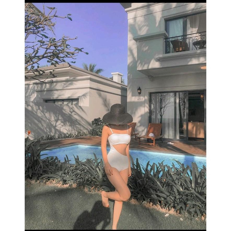 freeship Đồ bơi bikini một mảnh khoét eo cổ yếm cut out VATIXA BKN32