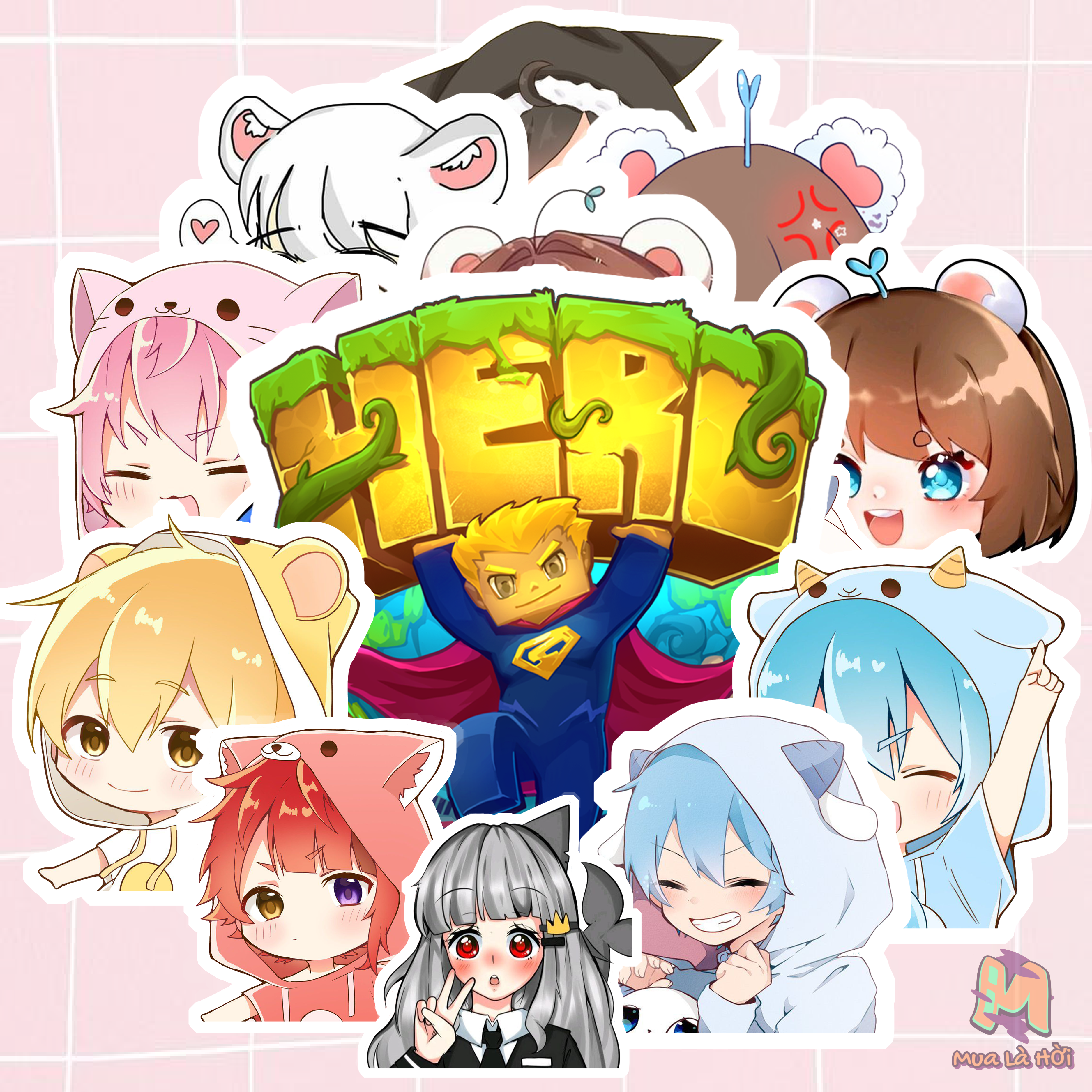 Miếng dán Stickers chủ đề Hero Team