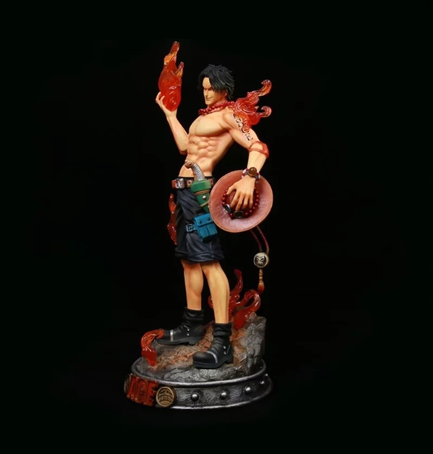 Mô hình nhân vật Ace hỏa quyền đứng Led 32cm - Anime one piece
