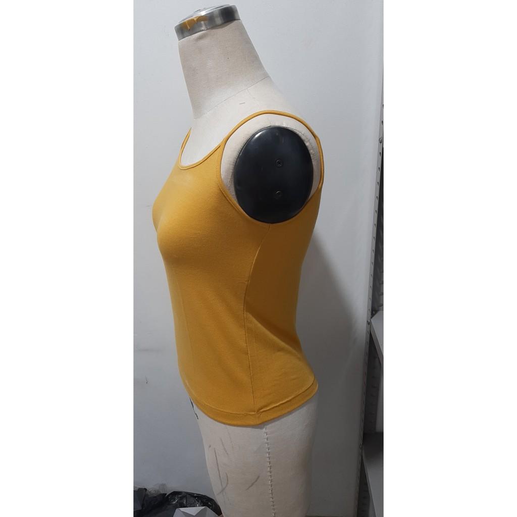 Áo 2 dây ren cổ- Sooyoung- Chất liệu Thun gân cotton co giãn thoải mái, Thấm hút mồ hôi