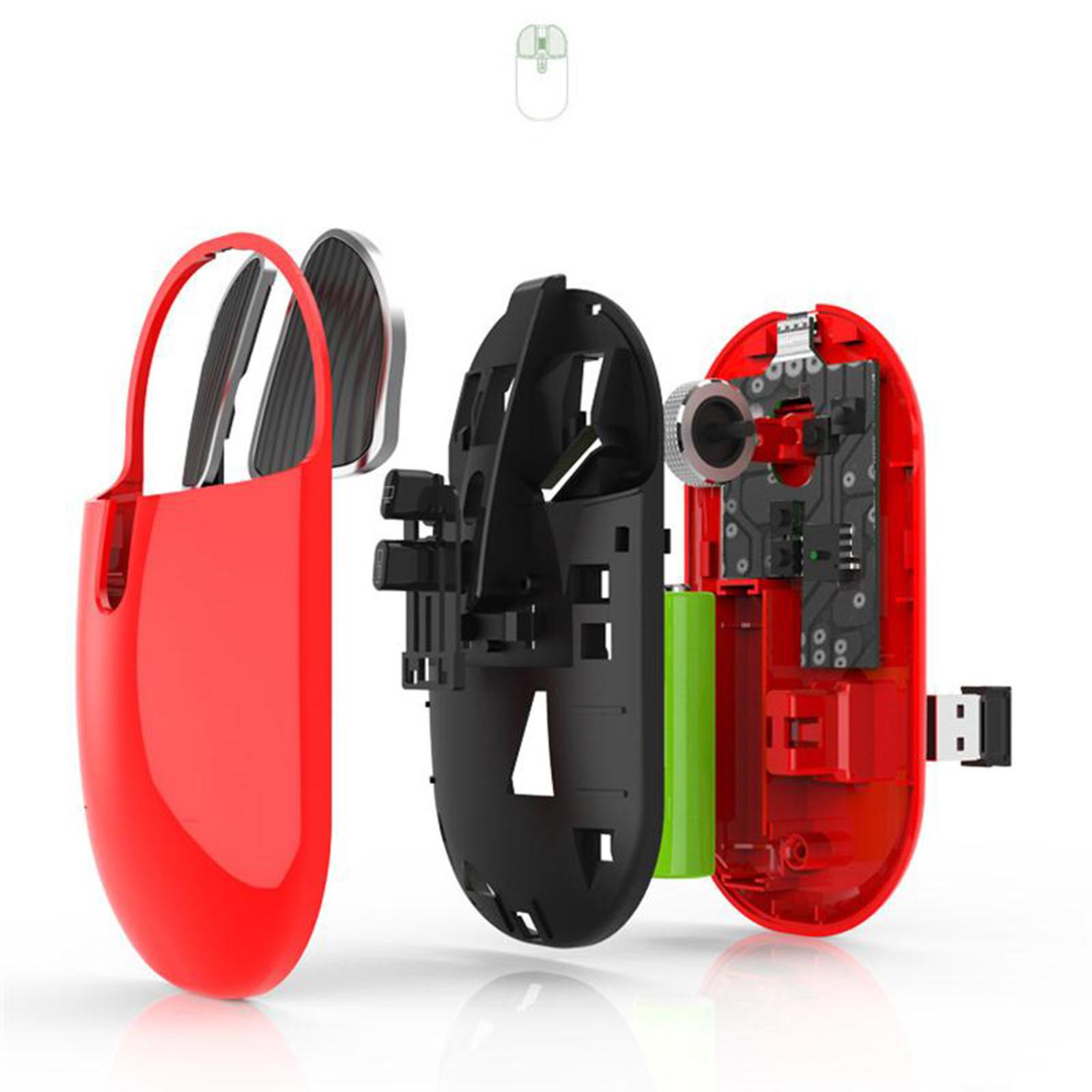 2.4G USB Wireless Bluetooth 5.0 Mice Mouse for Laptop