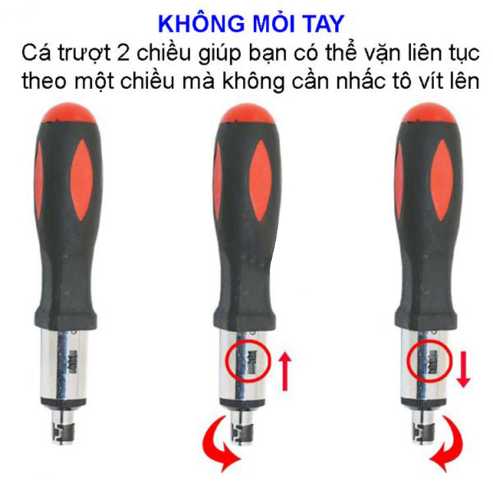 Bộ tô vít 10 đầu kèm thanh chuyển hướng tô vít