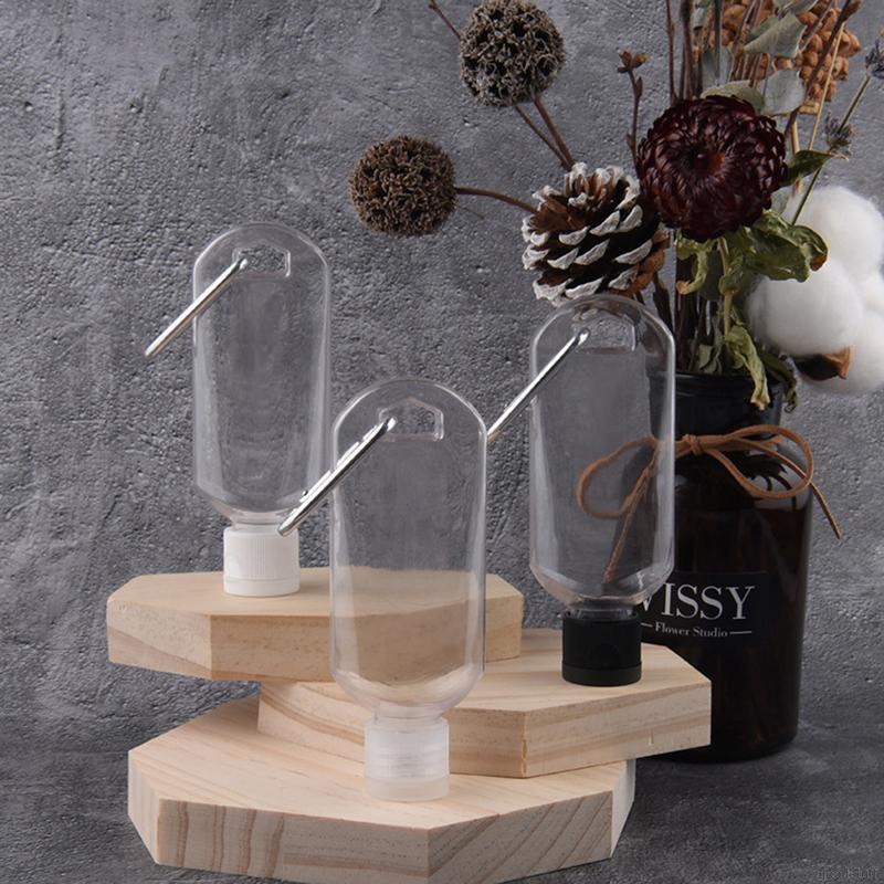 Set 5 Bình Nước Trong Suốt 50ml Có Móc Treo Chìa Khóa Tiện Dụng