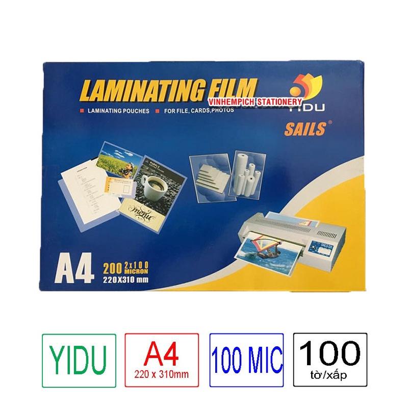 Màng Ép Plastic 100 Mic Khổ A4 yidu