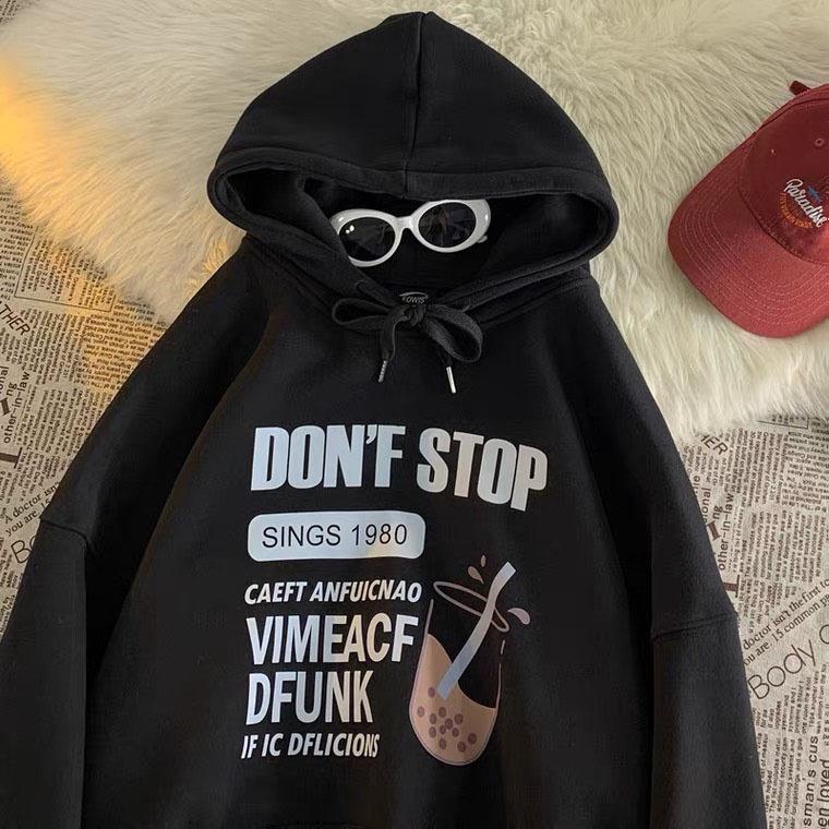 ÁO HOODIE UNISEX HÌNH TRÀ SỮA ĐÁNG YÊU CHẤT NỈ ÉP BÔNG MỀM MỊN FORM RỘNG THOẢI MÁI G5