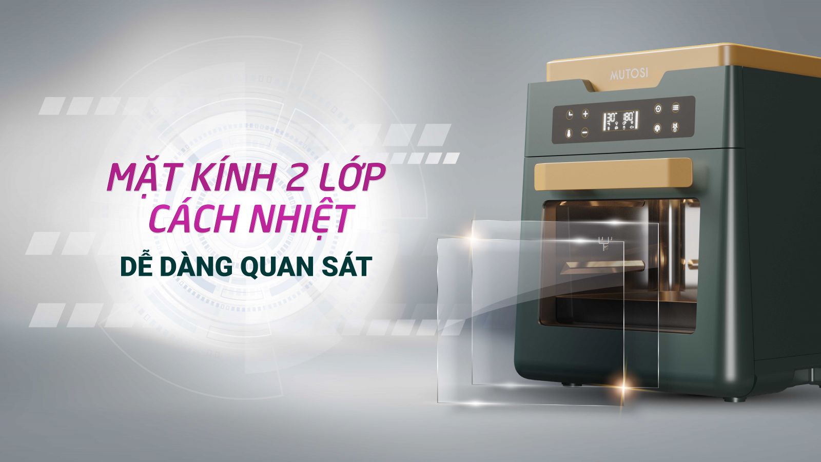 Nồi chiên không dầu Mutosi MF-99D dung tích 12 Lít - Công nghệ nhật bản - Hàng chính hãng