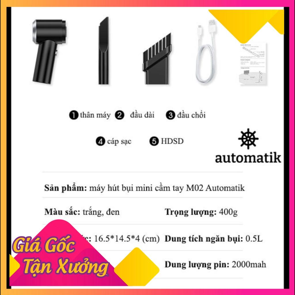 Máy hút bụi cầm tay mini - Máy hút bụi không dây đa năng lực hút siêu mạnh sử dụng hút bụi ô tô, bụi giường HB1