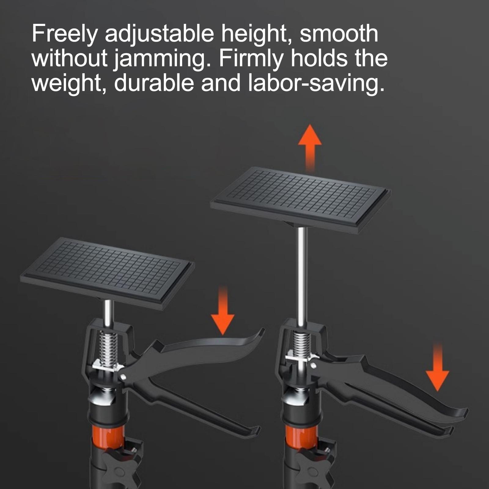 Tile Height Adjuster, Adjustable Support Pole Jack, Hanging Cabinet Tool, Furniture Lifter Effort Elevator, Labor Saving Arms Jack