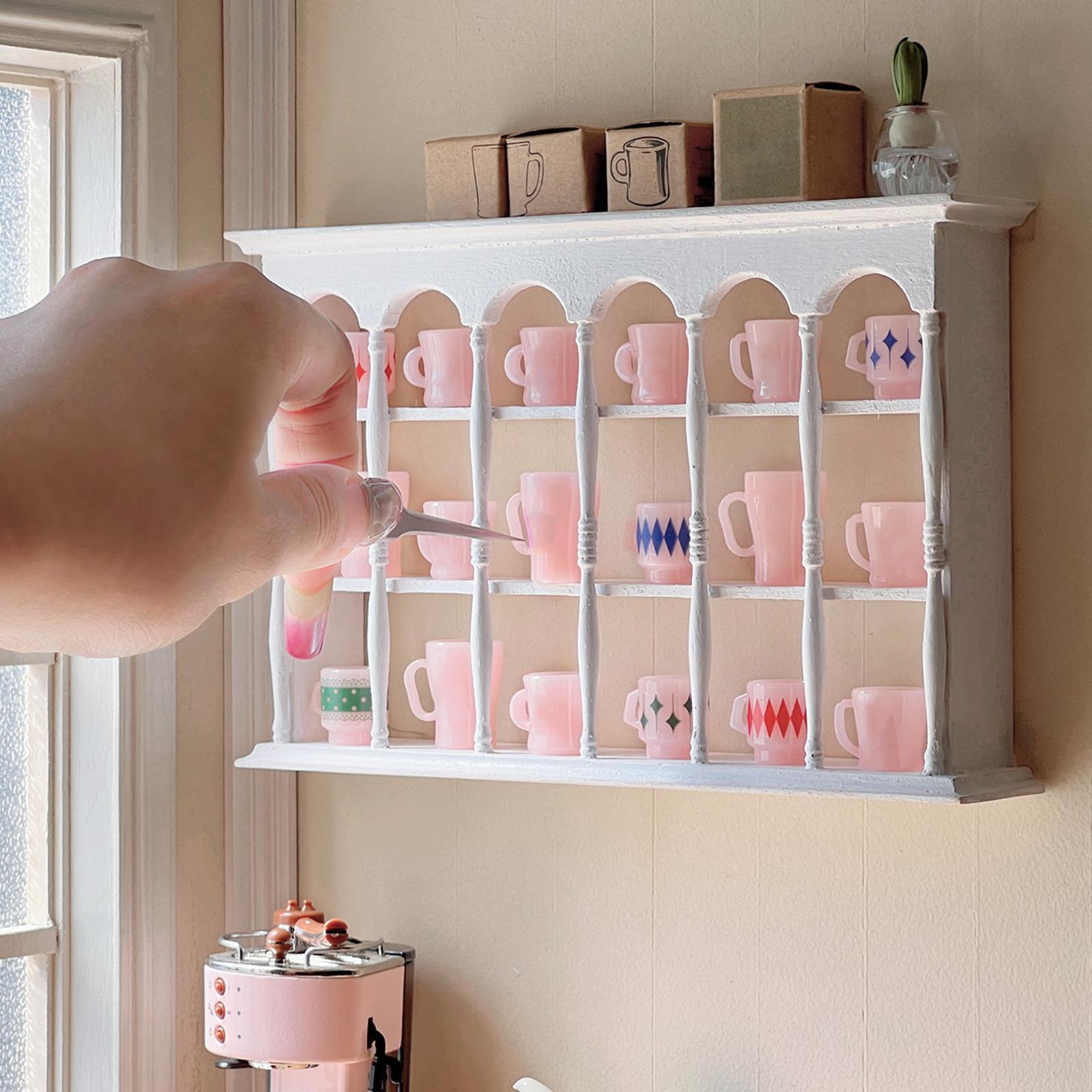 2pcs 1/6 Organizer Shelf Micro Landscape for Dollhouse White Small Large
