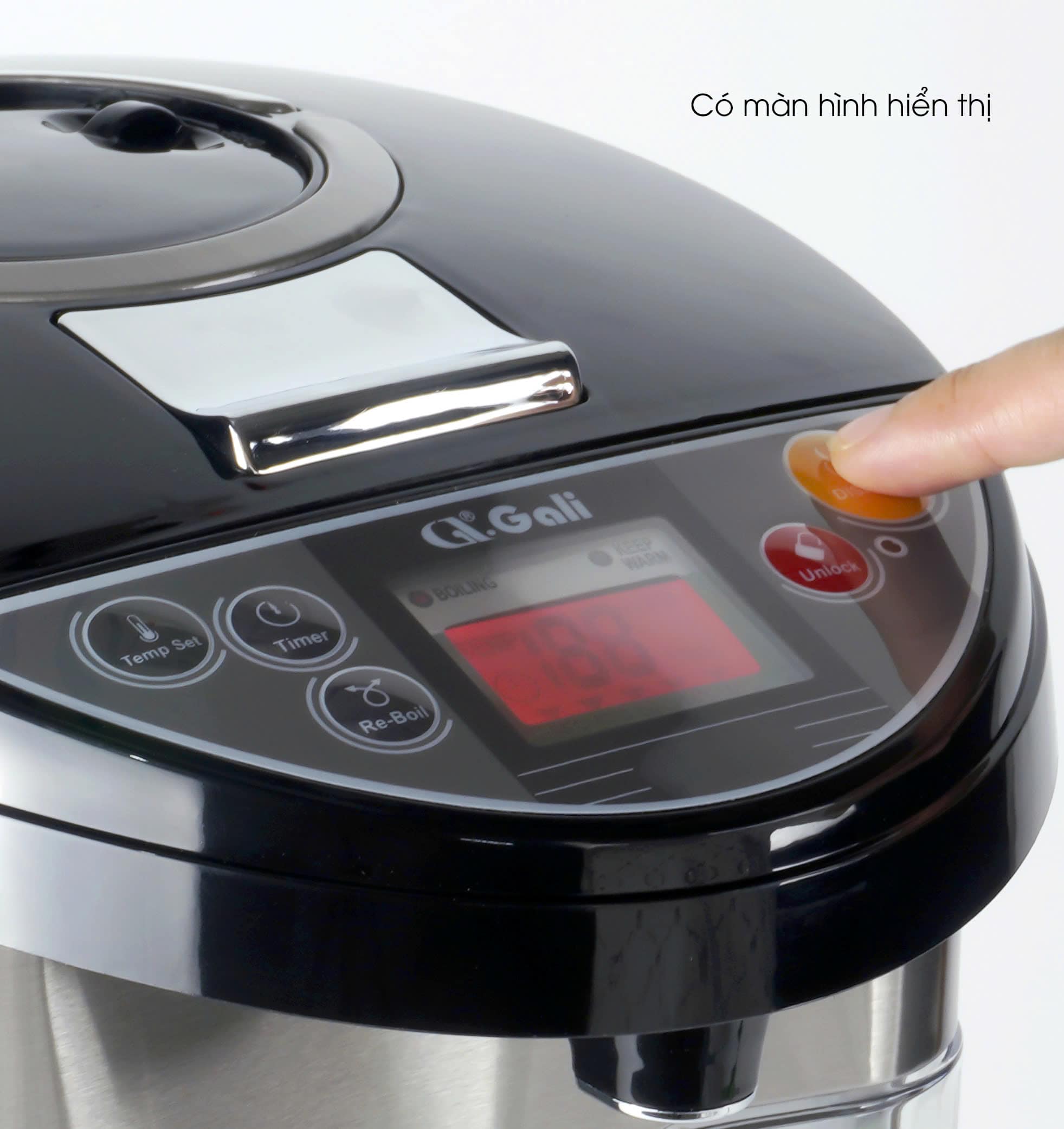Bình Thuỷ Điện Gali GL-5050B Dung tích 5L nhỏ gọn, Thân bằng nhựa nguyên sinh cao cấp, lòng trong bằng Inox 304 dày chất lượng. Hàng chính hãng chất lượng cao bảo hành 24 tháng.