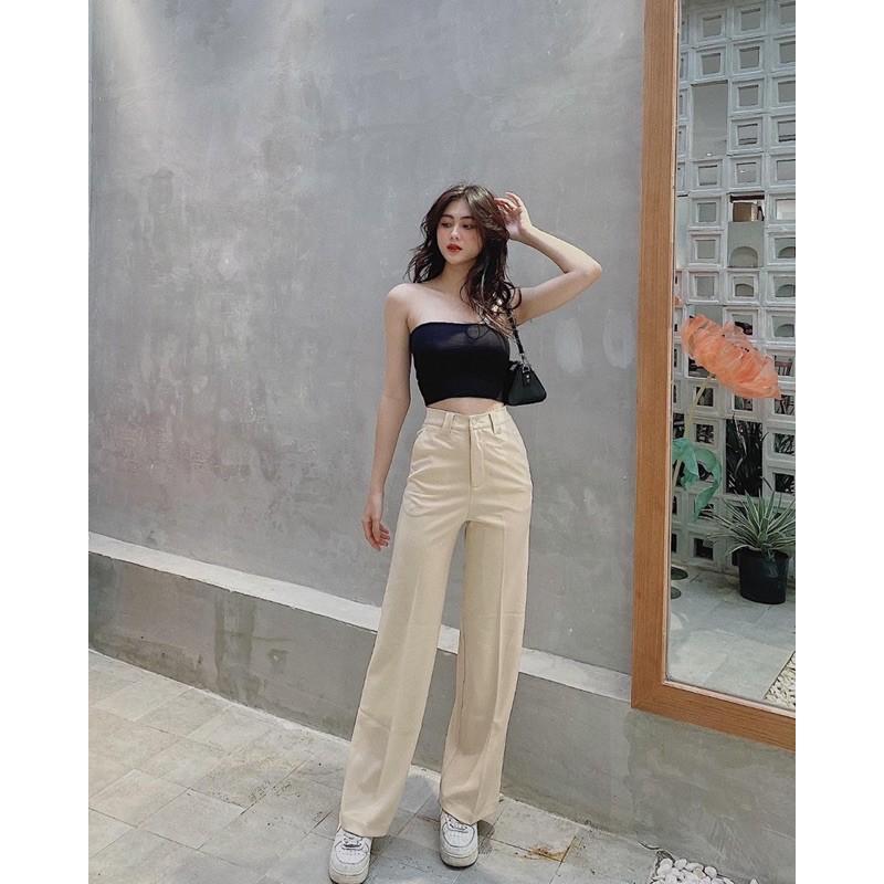 Quần Suông Cotton - Quần Vải Culottes Ống Rộng  Nhật Lạnh Vải Bao Xịn Hàng Loại 1