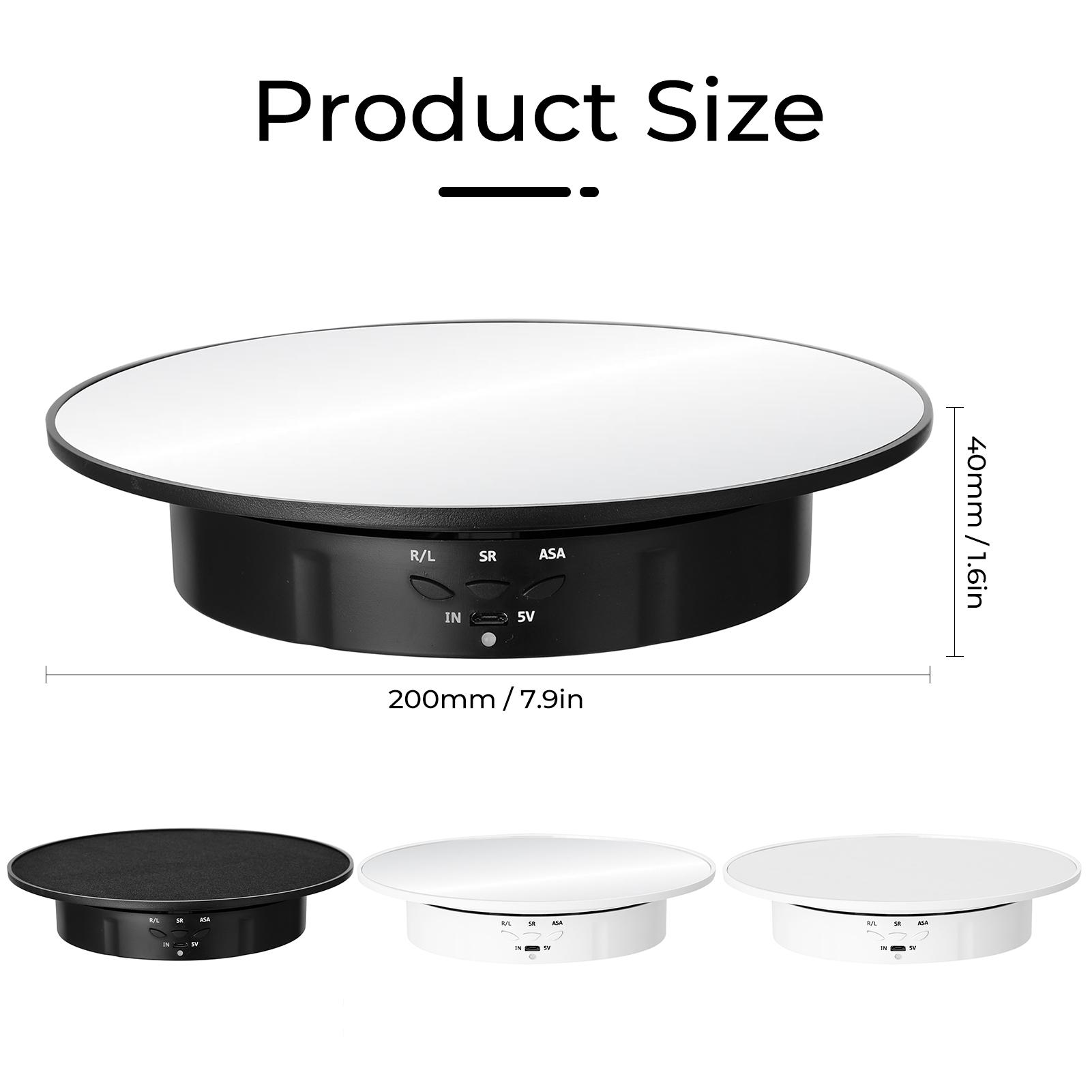 360 Degree Electric Rotating Turntable Display Stand for Video Photography Props Speed Adjustable Display Turntable