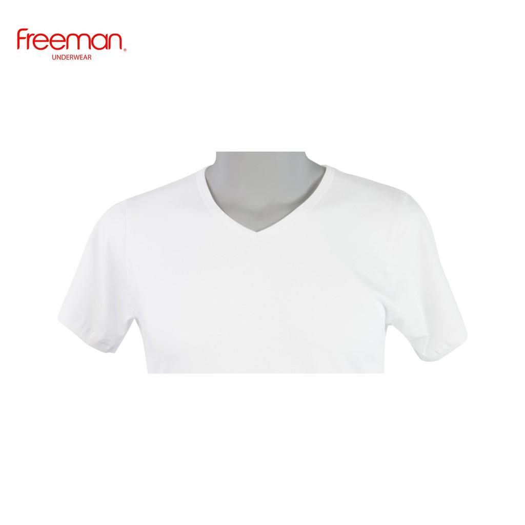 Áo thun nam ngắn tay cổ tim cotton thoáng mát FREEMAN TSF315