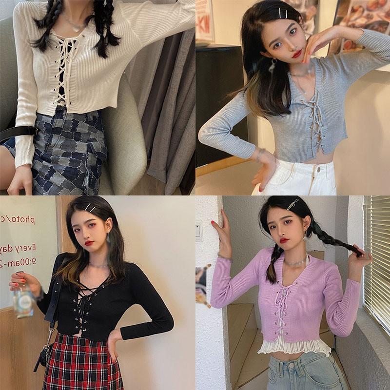 Áo khoác cardigan nữ dệt kim phong cách đơn giản xinh xắn