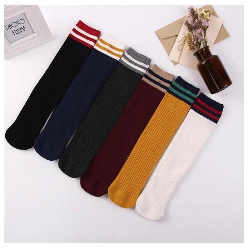 Tất boot cotton len sọc siêu mềm cho bé gái