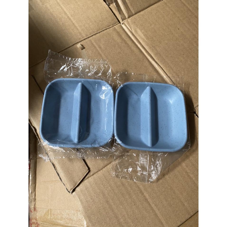 Chén Bát Đựng Gia Vị 2 Ngăn Dĩa Đựng Nước Chấm