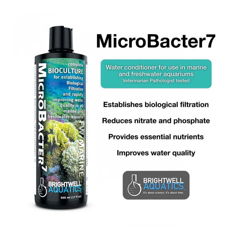 Vi sinh MicroBacter 7 chuyên dụng cho hồ cá biển, bể thủy sinh –vi sinh cao cấp Brigh.twell Aqua.tics - shopleo