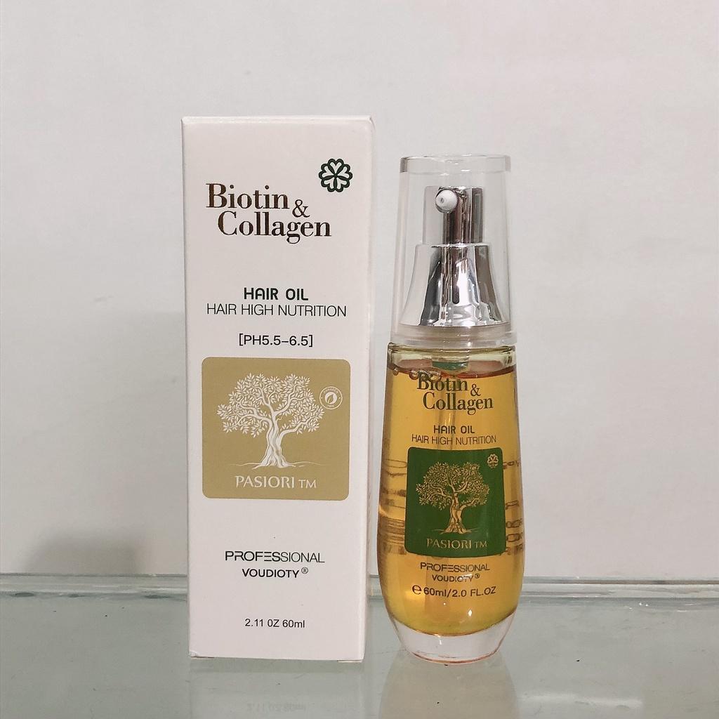 [+Tặng mũ trùm] TINH DẦU DƯỠNG TÓC BIOTIN &amp; COLLAGEN NEW 2021 VOUDIOTY PASIORI TM 60ML