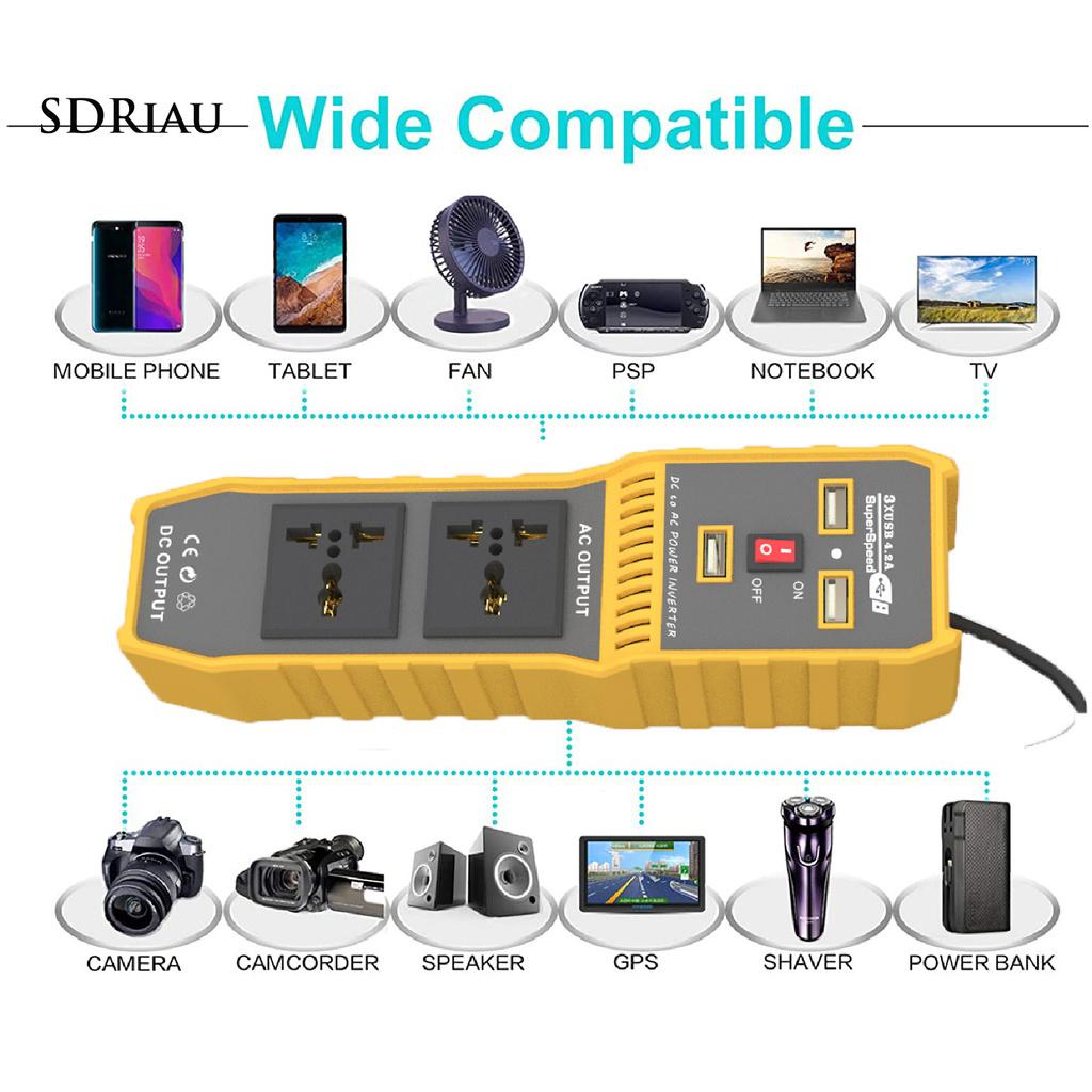 Bộ Chuyển Đổi Nguồn Điện Nhanh Xqxdzx Với 3 Cổng Usb Cho Xe Hơi