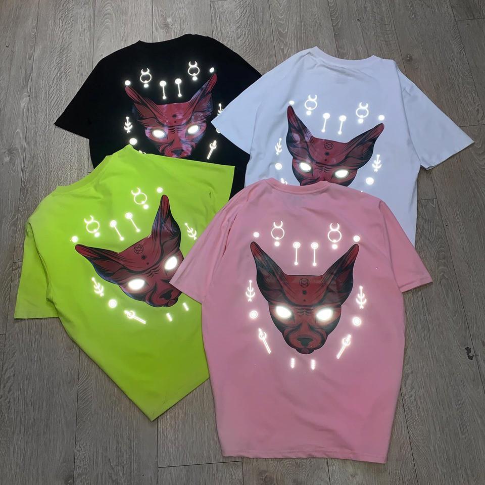 Áo Thun Cotton Nam Nữ Cao Cấp Hình Phản Quang Unisex