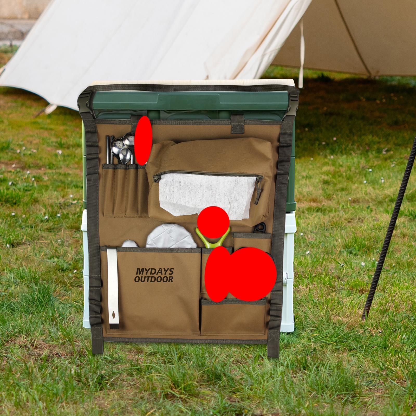 Tableware Storage Bag Multi Pocket Dinnerware Bag for Kitchen Camping Picnic