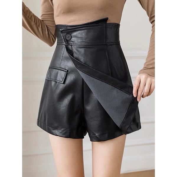 Quần Váy Da Nữ Lưng Cao 2 Túi Thời Trang TEP FASHION QV-D2C05