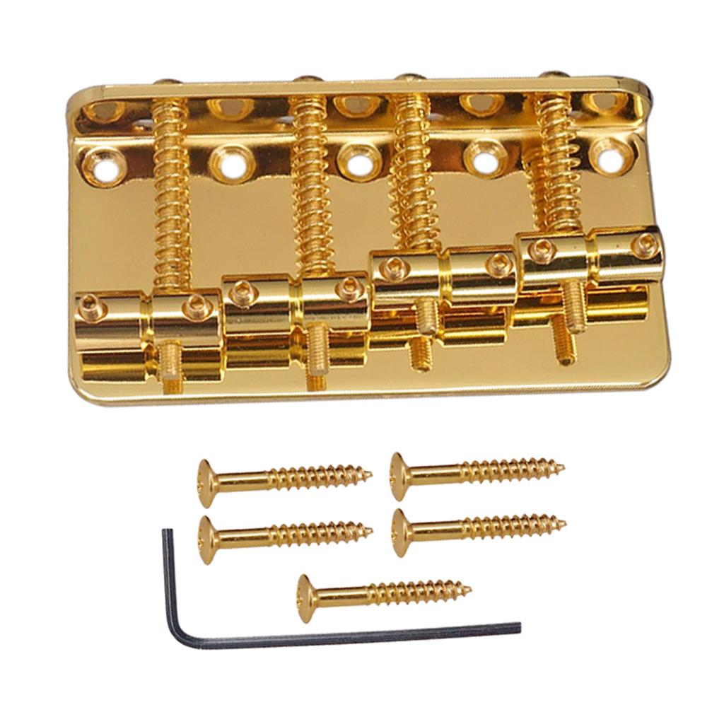 Sunnimix Vàng 4 Bass Cầu Có Cờ Lê Ốc Vít Cho Guitar Bass Điện