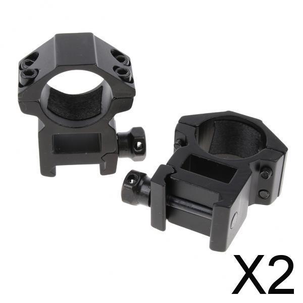 2x25.4mm 1" Scope Mount Rings Fits 20mm Dovetail Rail Flashlight High Profile