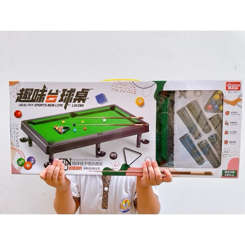 Bàn Bi A Mini – Bàn Bida Mini Cho Bé Nhiều Kích Cỡ, Đầy Đủ Phụ Kiện [44,5cm x24,5cm x 15,5cm