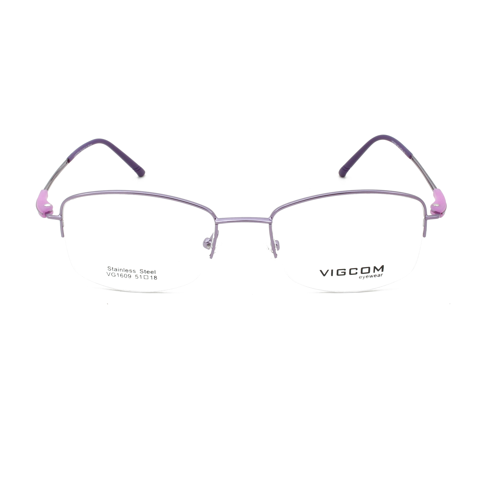 Gọng kính kim loại nữ VIGCOM VG1609 thời trang (size 51/18/140)