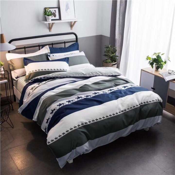 Bộ chăn ga gối đàn ngựa bo chun