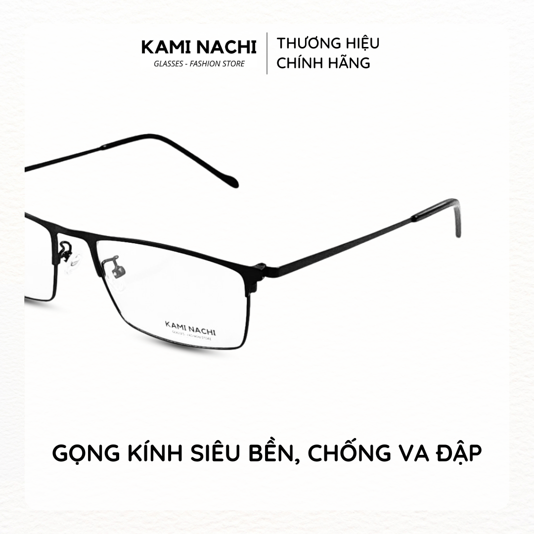 Gọng kính kim loại dáng vuông KAMI NACHI phong cách đơn giản G90.39