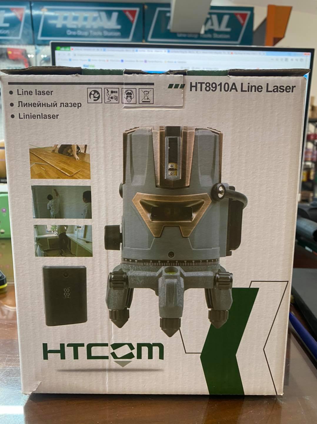 MÁY CÂN MỰC CAO CẤP 5 TIA XANH HTCOM HT8910 (TẶNG KÈM CHÂN 1M2)- HÀNG CHÍNH HÃNG