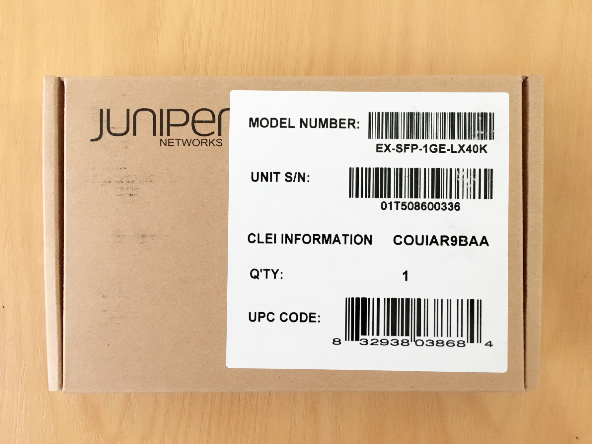 Module quang Juniper EX-SFP-1GE-LX40K SFP 1000Base-LX 1310nm 40km SMF-Hàng nhập khẩu