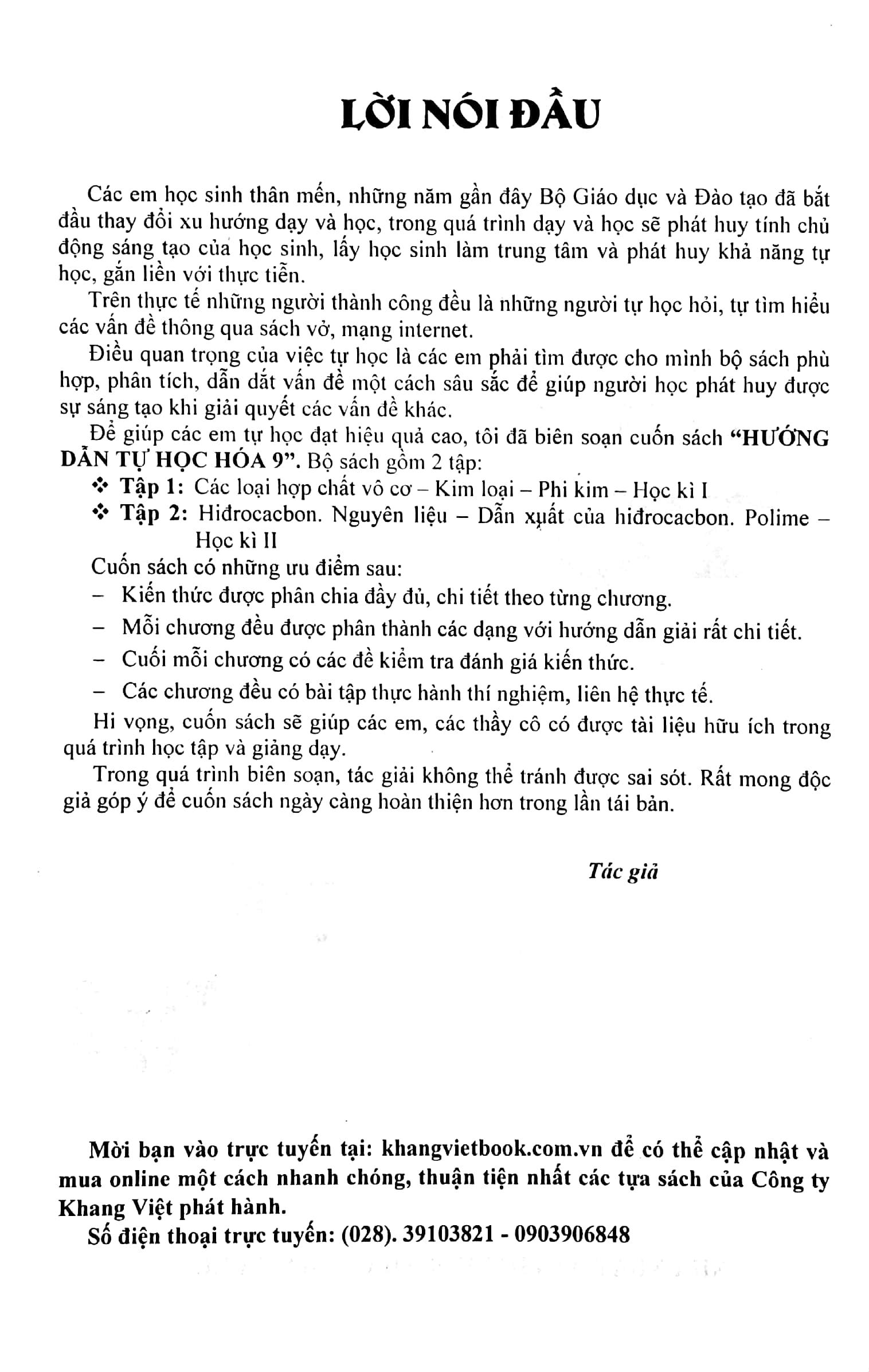 Hướng Dẫn Tự Học Hóa 9 Tập 2
