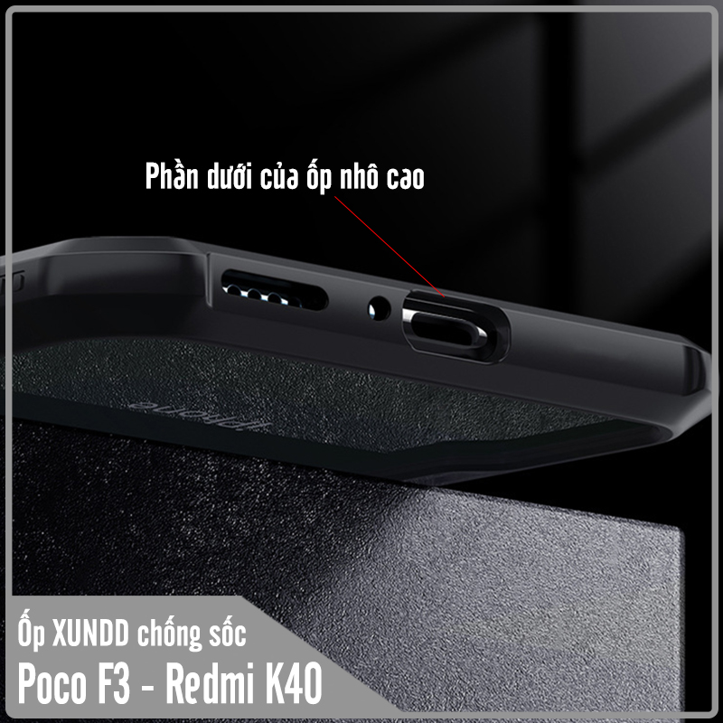 Ốp lưng cho Xiaomi Poco F3 - Redmi K40 chống sốc trong viền nhựa dẻo XunDD - Hàng nhập khẩu