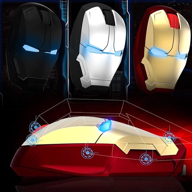 CODChuột Quang Không Dây 2.4G Hình Iron Man Cho Game Thủ