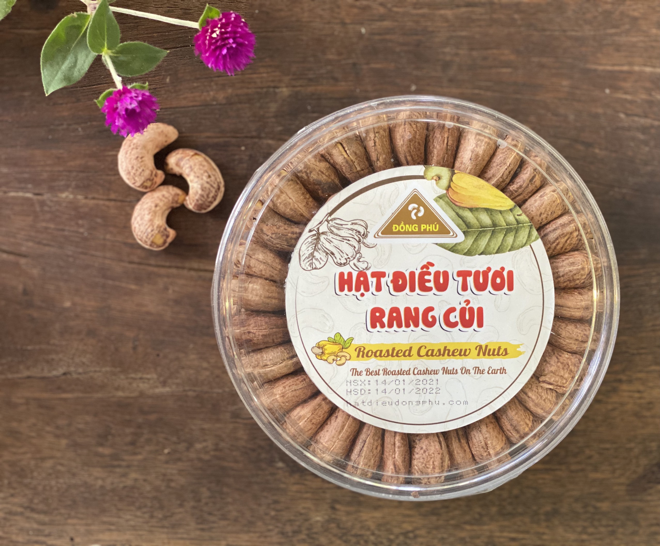 Hạt điều tươi rang củi Đồng Phú 500g