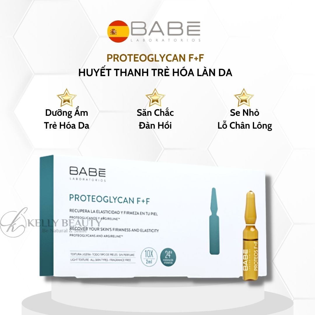 Huyết Thanh Trẻ Hoá Da BABE Proteoglycan F+F - Cải Thiện Độ Đàn Hồi, Săn Chắc Da; Se Khít Lỗ Chân Lông | Kelly Beauty