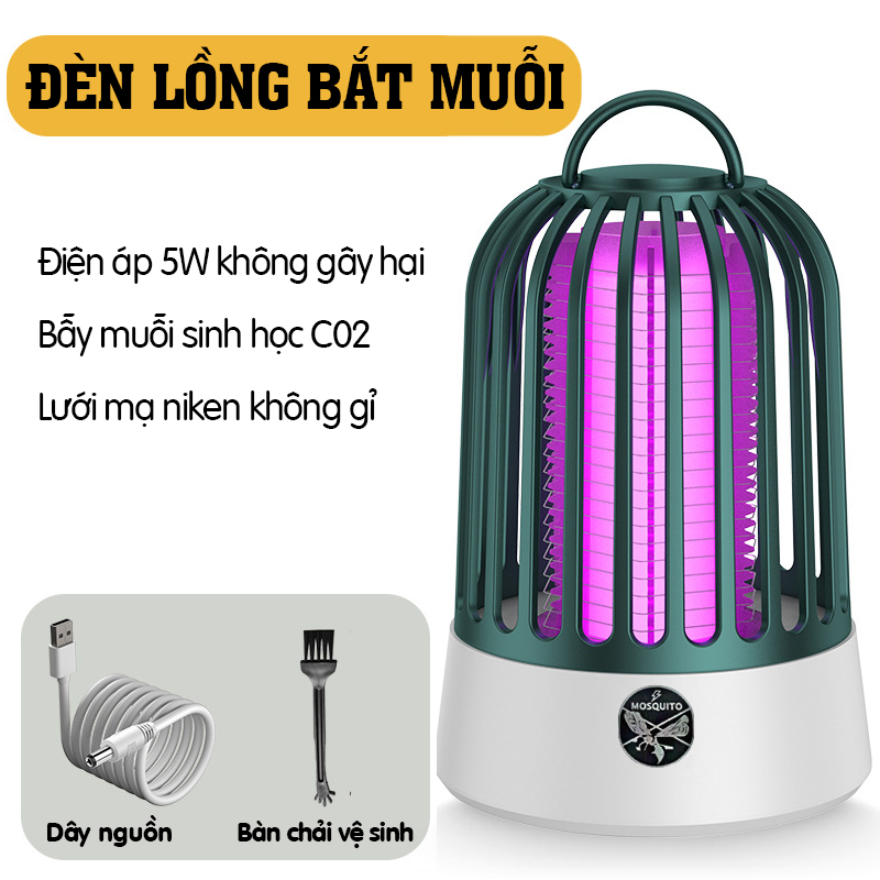 Đèn bắt muỗi lồng chim hiệu quả và an toàn - K1369