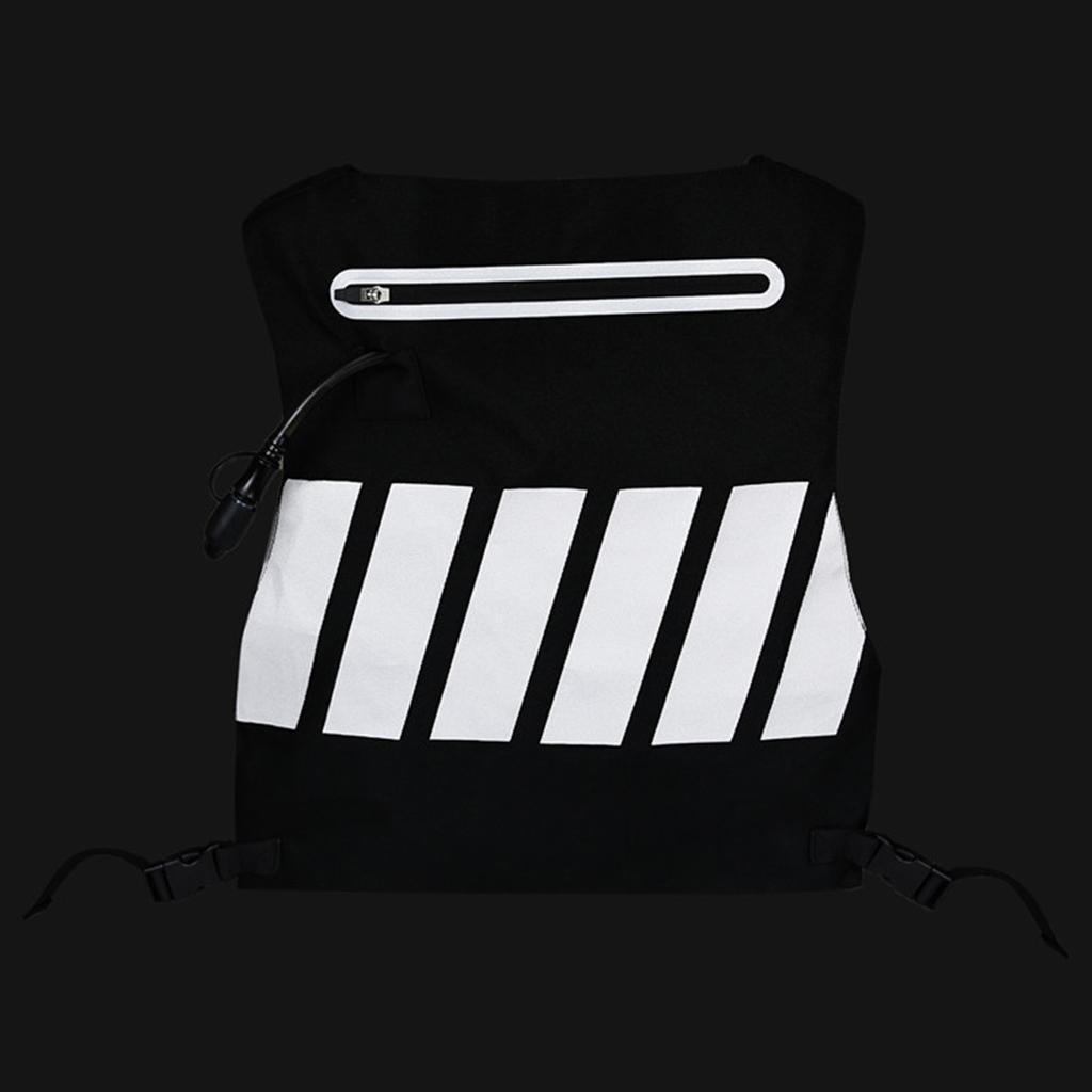 Reflective Vest Lightweight with Zipper for Running   black