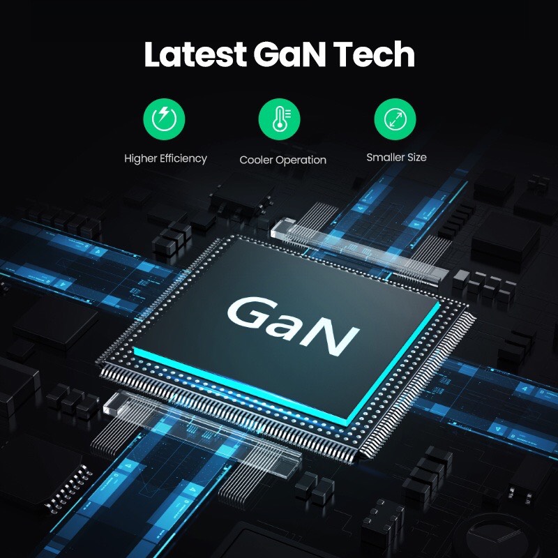 Củ sạc nhanh Ugreen Ổ Cắm Điện 4 Cổng 100W Cho LaptopproAir Xiaomi pad 5/5pro13 hàng chính hãng