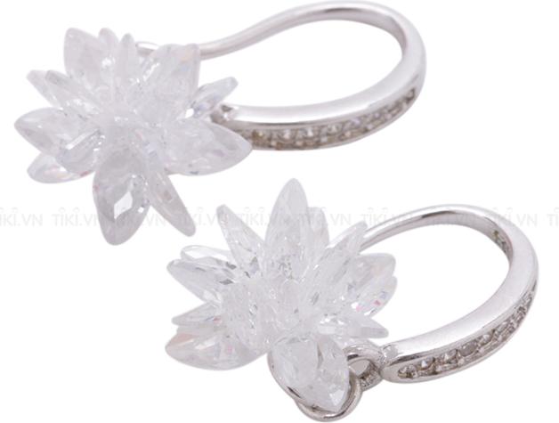 Bông Tai Mạ Bạc Hoa Tuyết